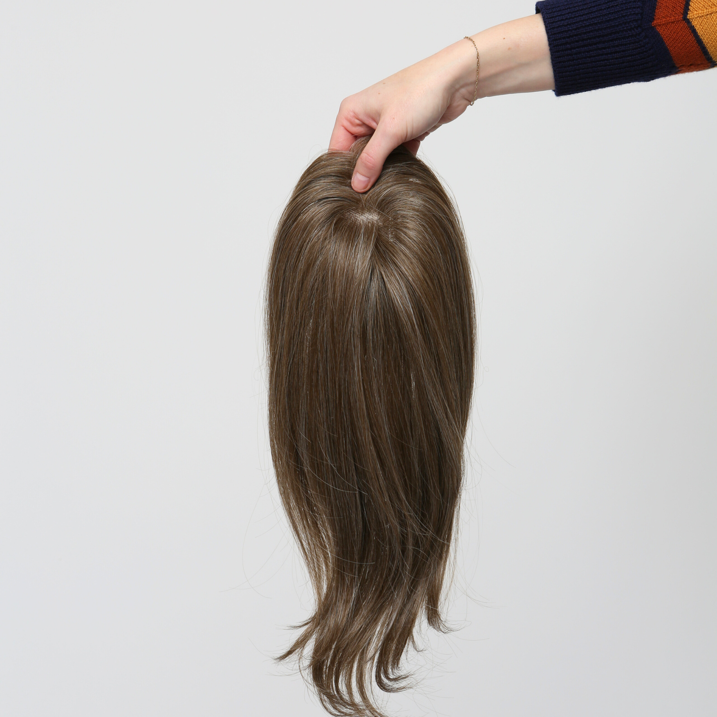 Clio 14 S | Hand-Tied Synthetic Hair Topper (Heat-Friendly)