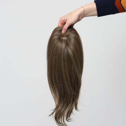 Clio 14 S | Hand-Tied Synthetic Hair Topper (Heat-Friendly)