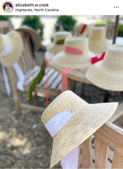 Clematis Bucket Hat - Tan/Camel Wide & Short Grosgrain Ribbon