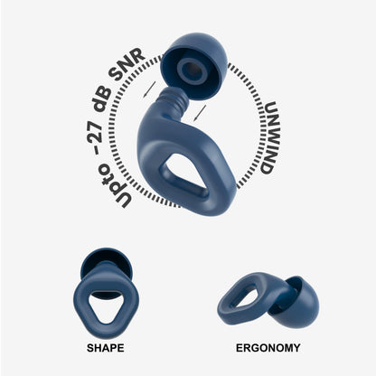 ZENZ - Unwind Earplugs - Lagoon Navy