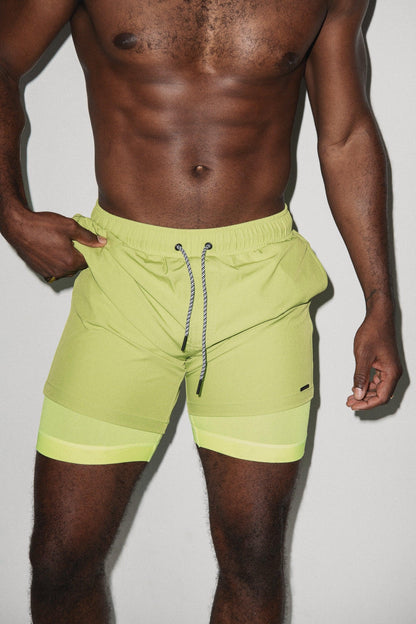 Marbella Classic Swim Trunk Lime Green