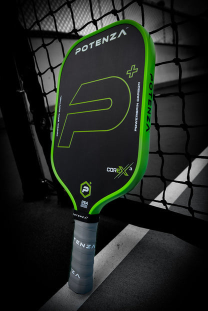 P+ PowerSpin Carbon COREx3 (Neon Green, Elongated Face)