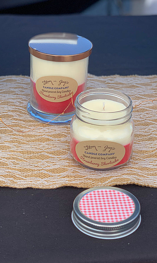 Bougie de Soja Fraise Charlotte – Parfum Dessert Sucré & Fruité | Mam Jam’s