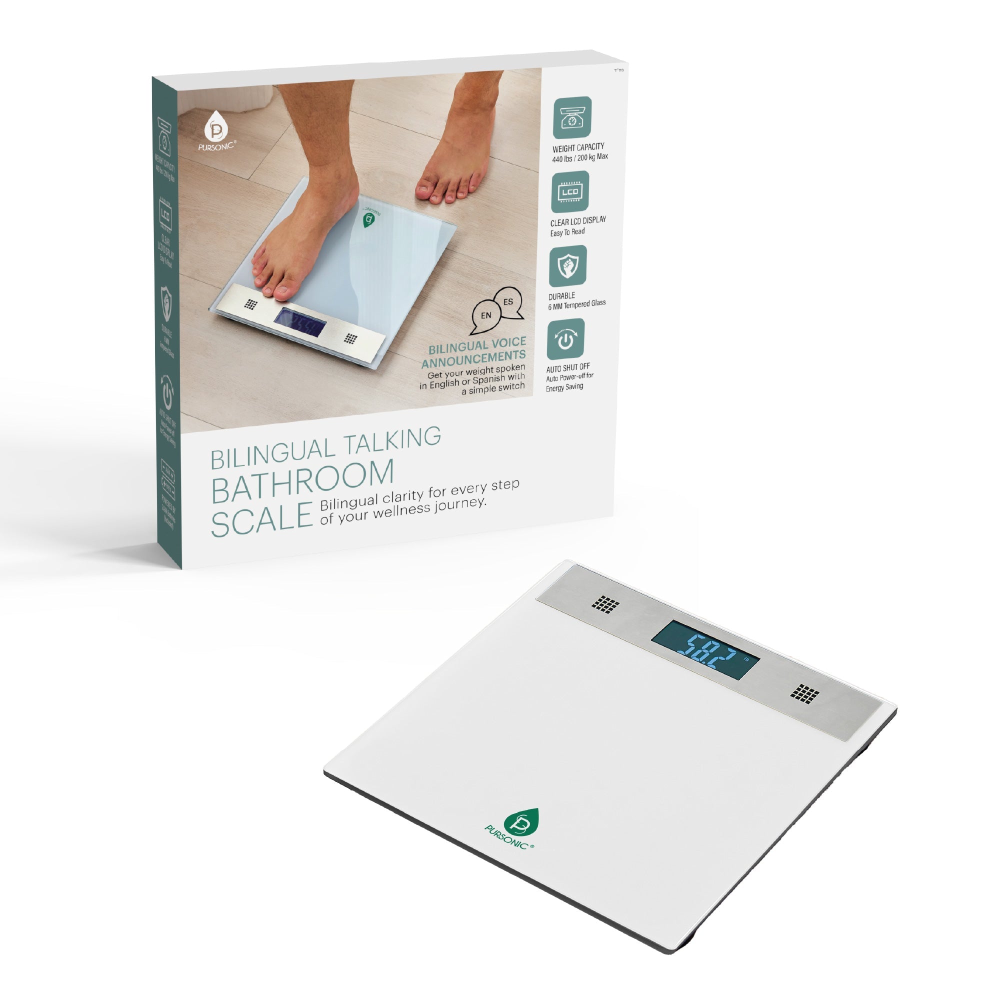 Bilingual Talking Bathroom Scale – Precision Meets Convenience