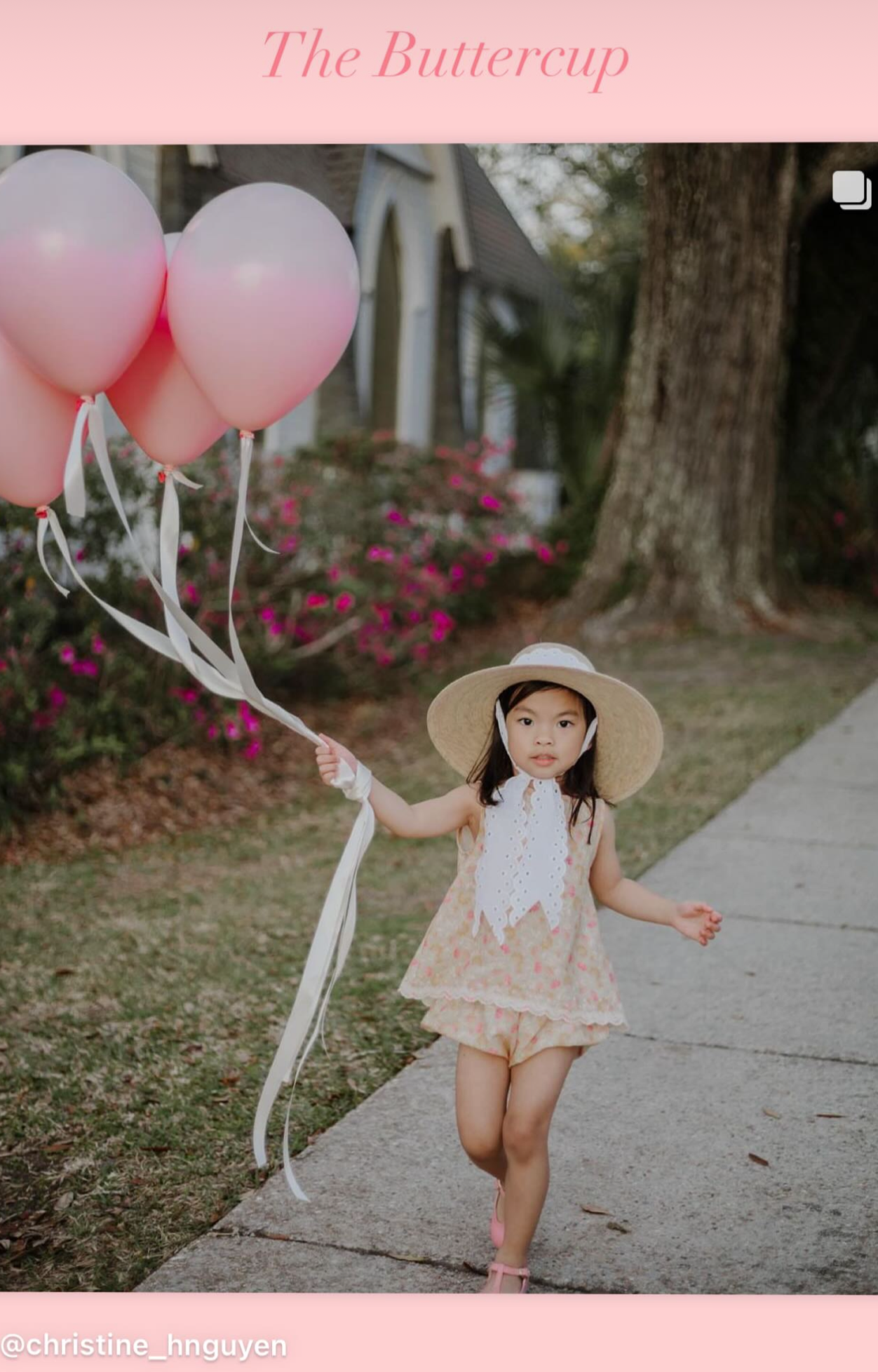 Buttercup Little Girl’s Hat - Ivory Grosgrain Ribbon