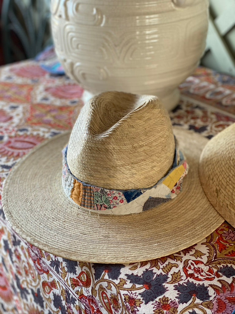 Zinnia Sun Hat - Wide & Short White Tennis & Croquet Ribbon