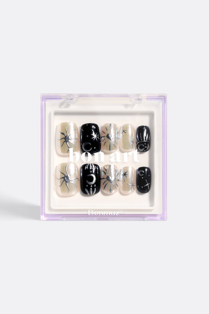 Monochrome Eclipse | Pro Handmade Gel Nails