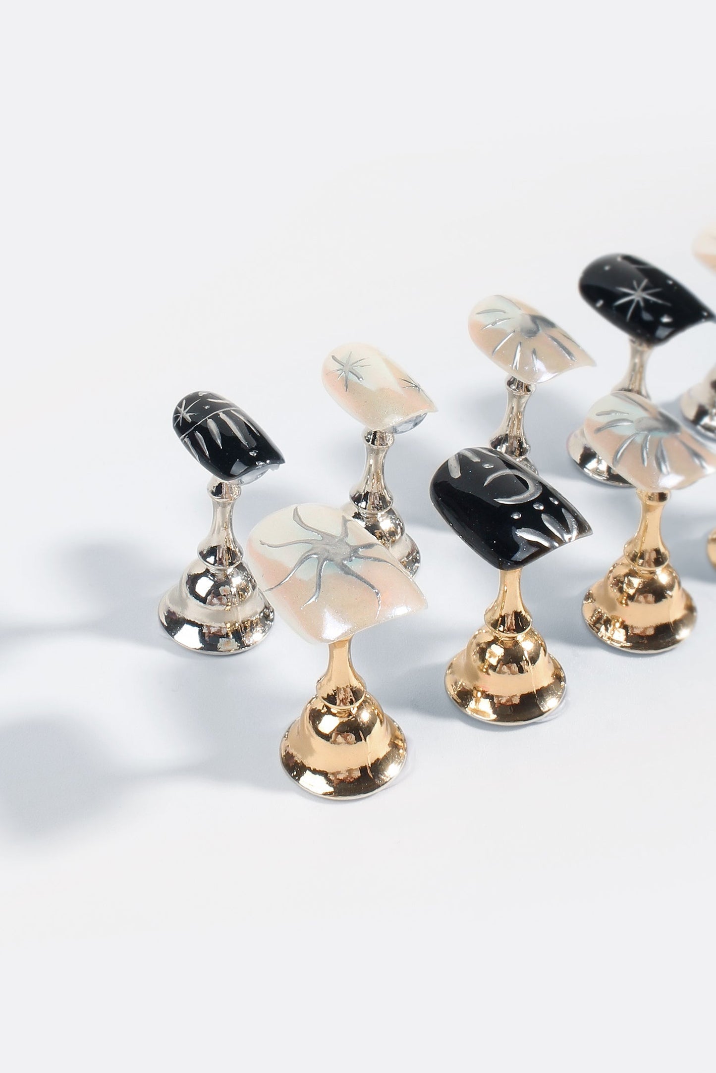 Monochrome Eclipse | Pro Handmade Gel Nails