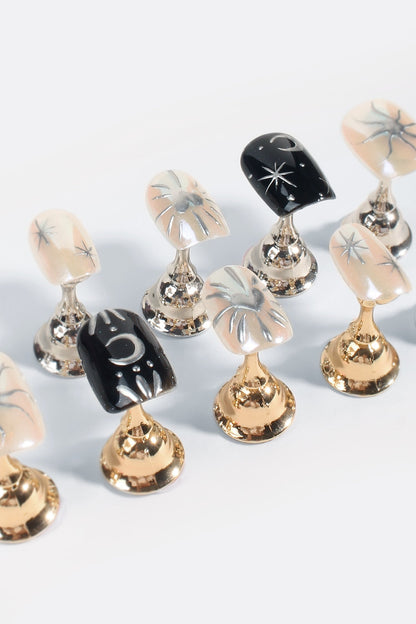 Monochrome Eclipse | Pro Handmade Gel Nails