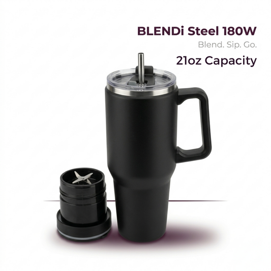 Steel (21oz) 180W Insulated Portable Blender (NEW)