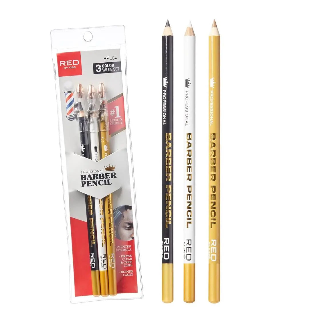 Barber Pencil Set 3PCS by Red by Kiss  – Precision Hair & Beard Outlining