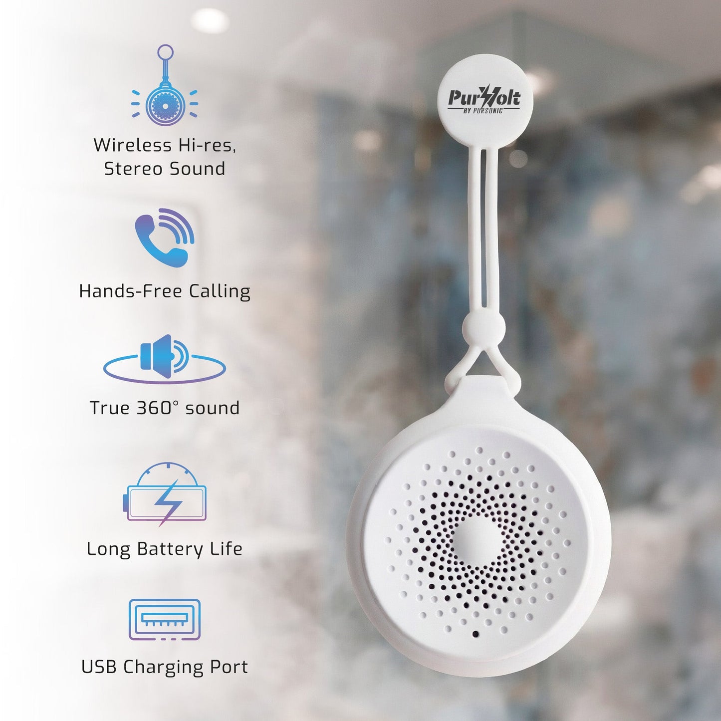 Altavoz inalámbrico impermeable Pursonic