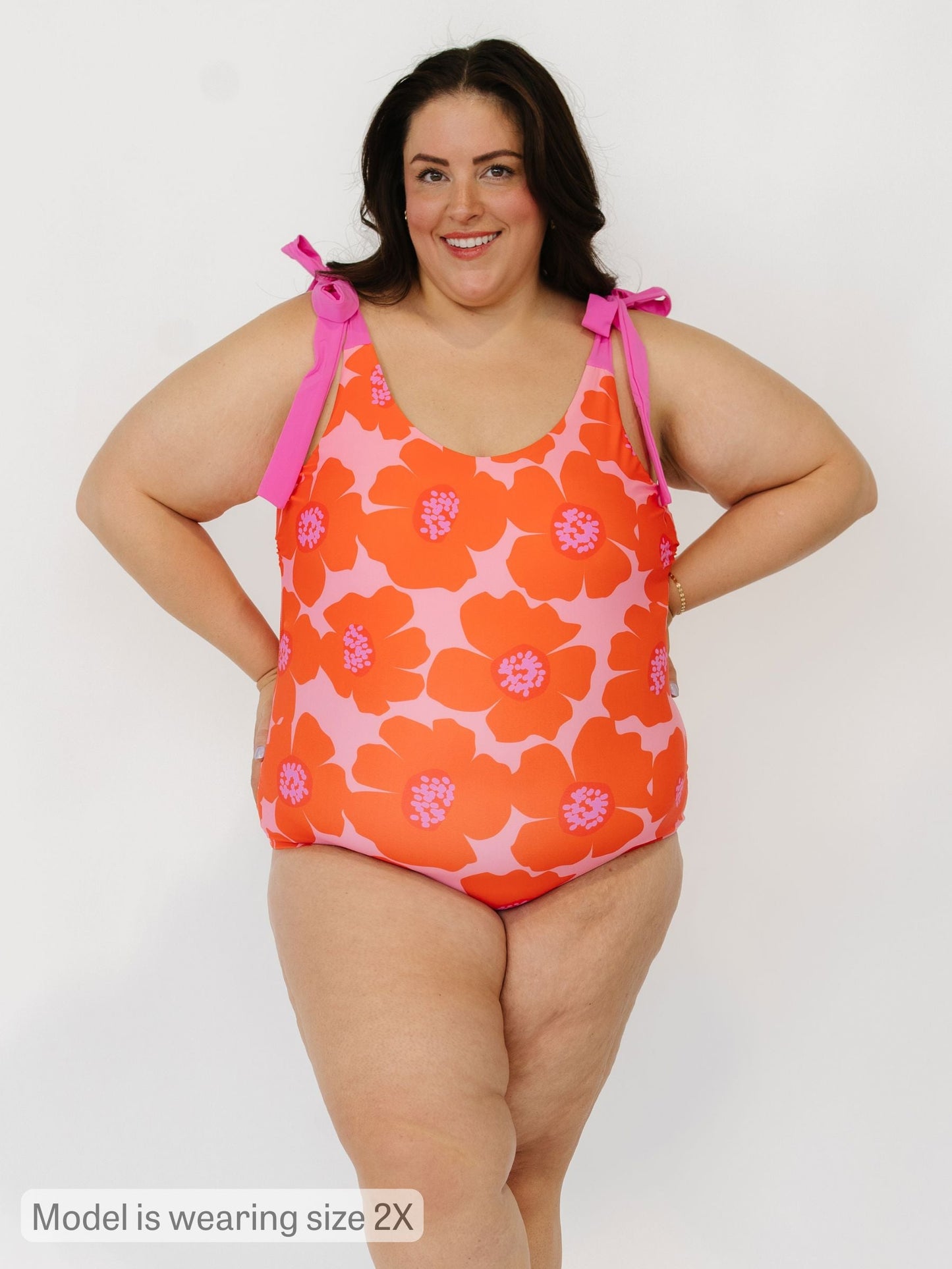 Big Poppy Shoulder-Tie One-Piece
