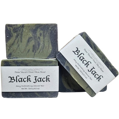 Jabón natural de leche de cabra | Exfoliante sensual para hombres | Black Jack