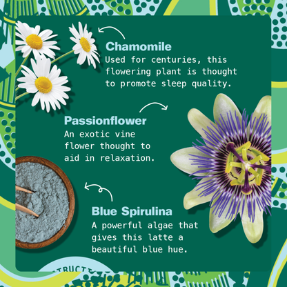 Blue Chamomile Latte for Sleep