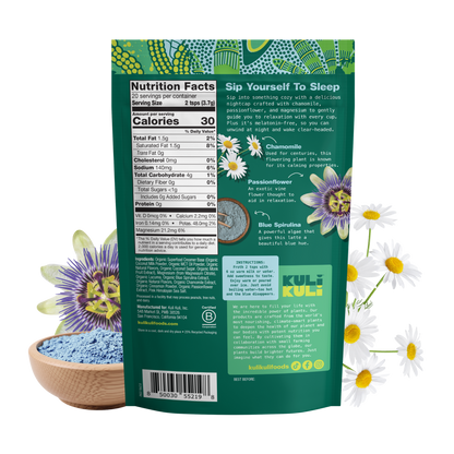 Blue Chamomile Latte for Sleep
