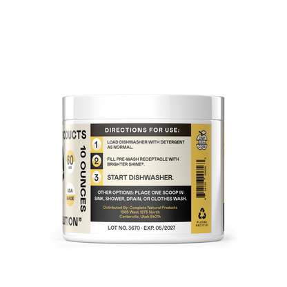 Brighter Shine - Natural Dishwasher Additive & Hard Water Cleaner