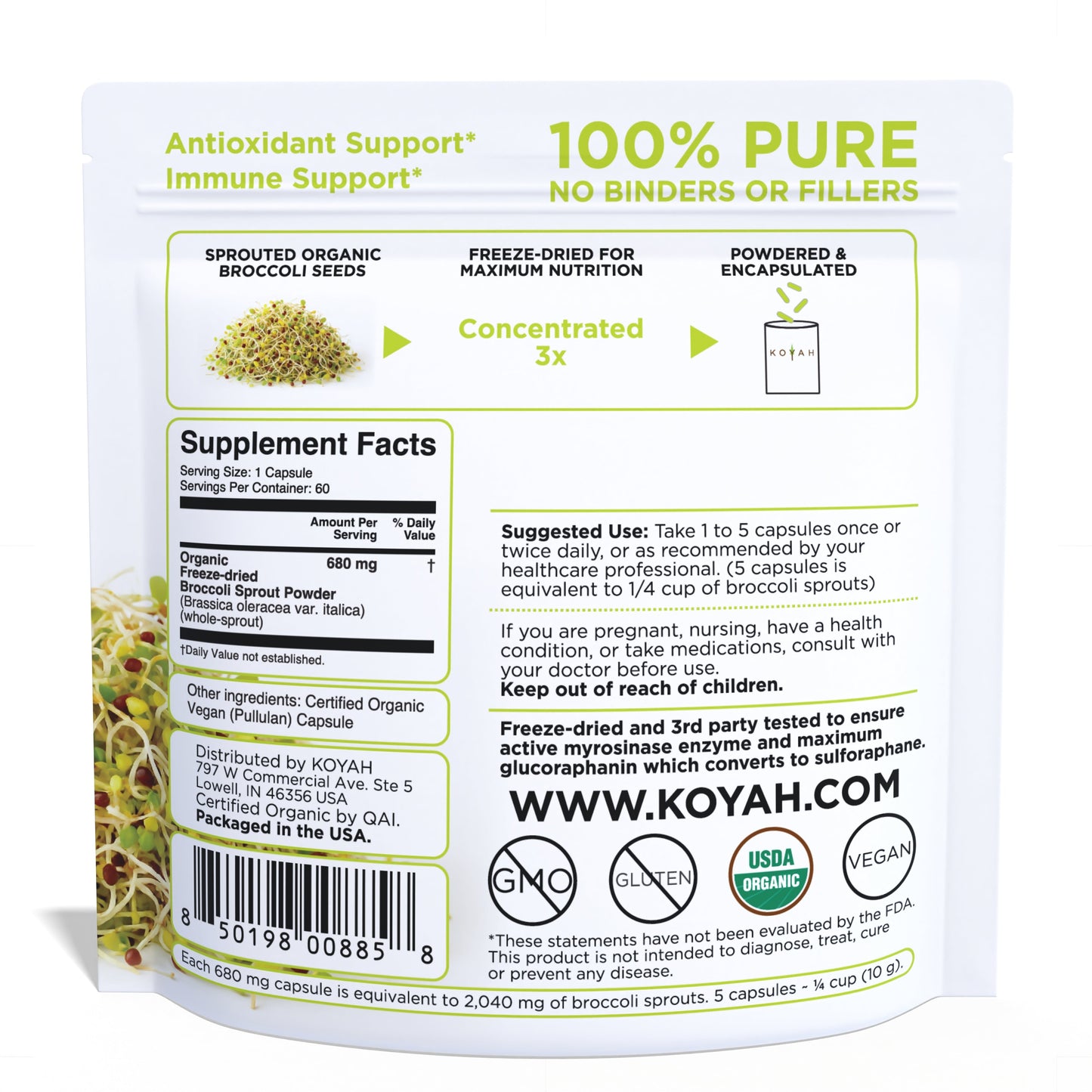 Organic Broccoli Sprout Capsules