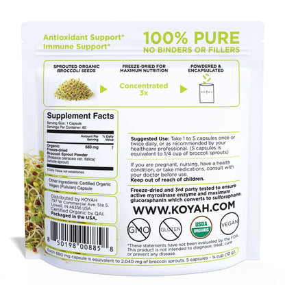 Organic Broccoli Sprout Capsules