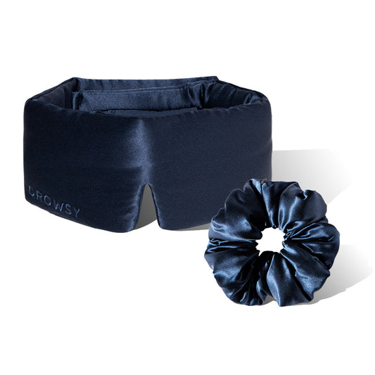 Sleep Mask + Scrunchie - Midnight Blue