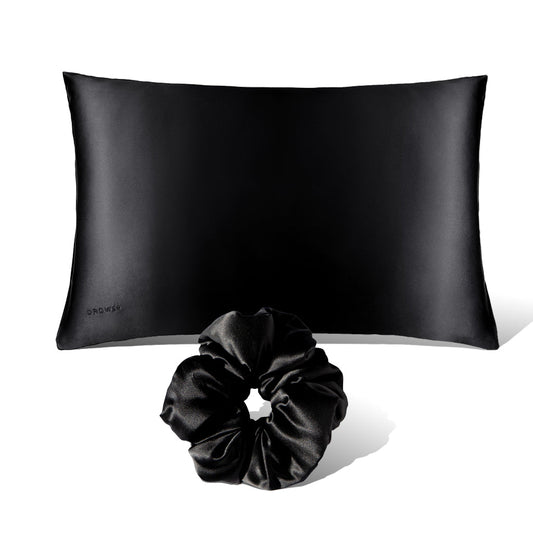 Pillowcase + Scrunchie - Black Jade