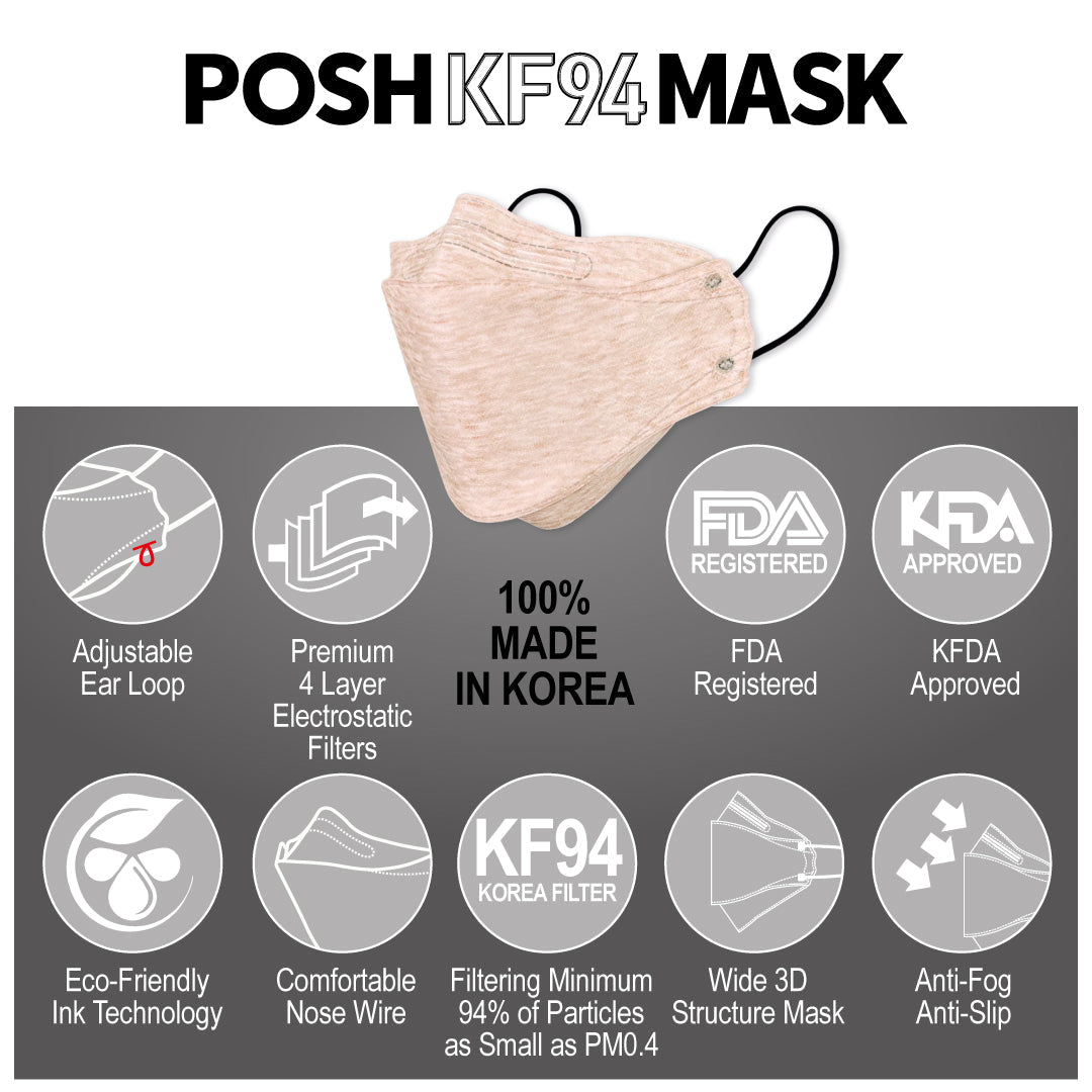 POSH KF94 Mask Melange Cherry Blossom (C07)