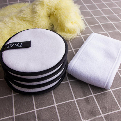 ZAQ Reusable Makeup Remover Pads 4pack with Spa facial Headband