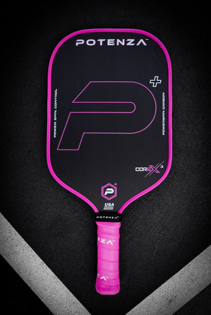 P+ PowerSpin Carbon COREx3 (rosa neón, cara alargada)