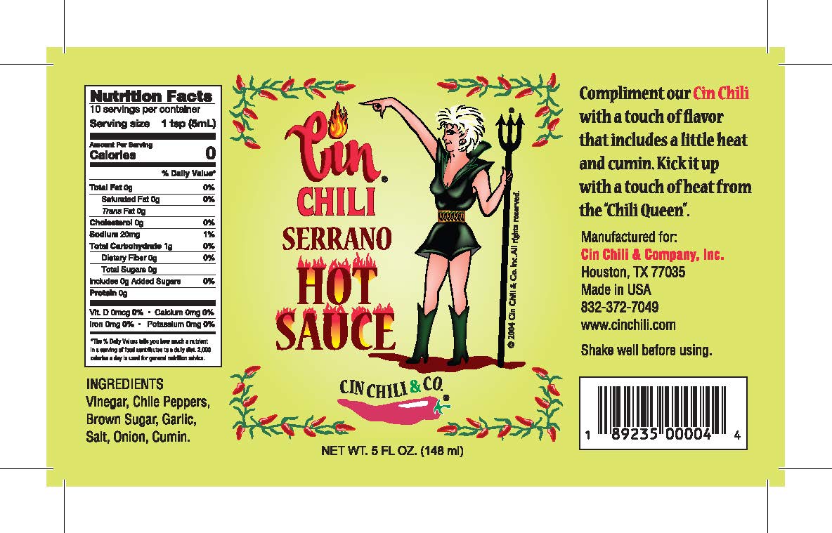 Cin Chili Sauce Piquante Serrano