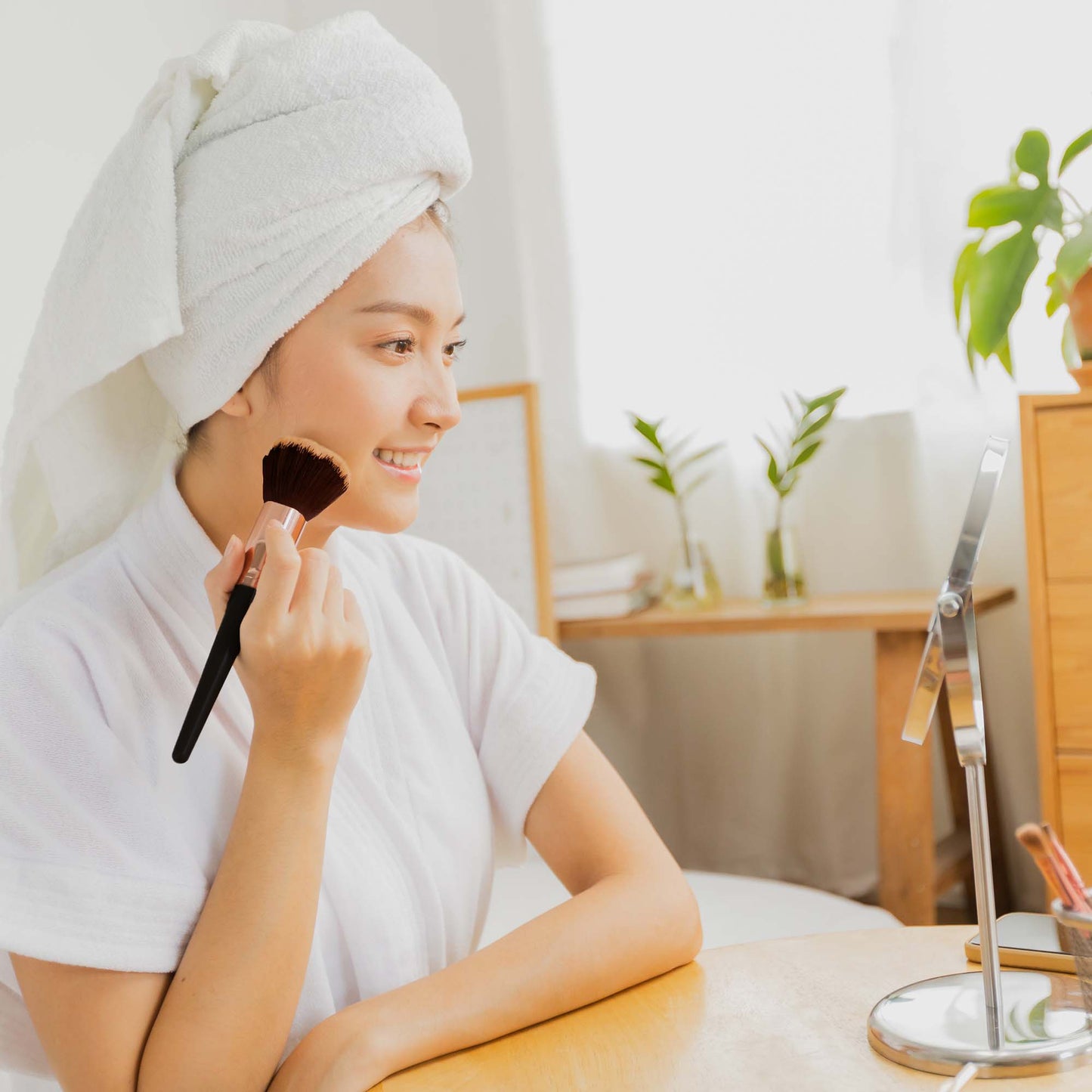 Juego de 5 brochas de maquillaje de estudio (negras) 