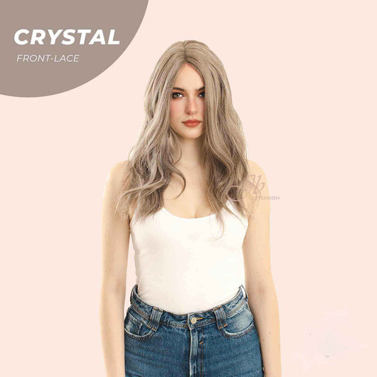 JBEXTENSION 22 Inches Grey Wave Frontlace Women Glueless Wig CRYSTAL