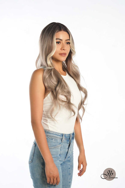 JBEXTENSION 27 Inches Blonde Curly Pre-Cut Frontlace Glueless Wig CLAUDIA