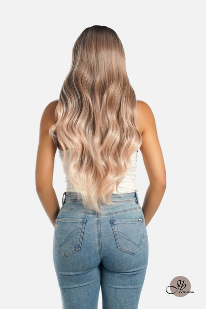 JBEXTENSION 28 Inches Long Apricot Curly Pre-Cut Free Part Frontlace Glueless Wig DEANNA FREE PART