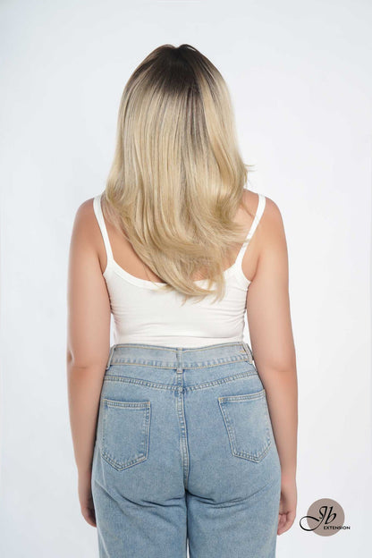 JBEXTENSION KELLY MONO Monofilament Handmade Wig 6X5 Full Monofilament Hand Tied Top Wig 22 Inches Blonde Color Wolf Cut Full Mono Lace Glueless Wig KELLY MONO