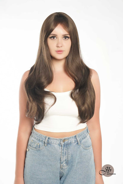 JBEXTENSION 26 Inches Cold Brown Curly Wig MELANIE BROWN