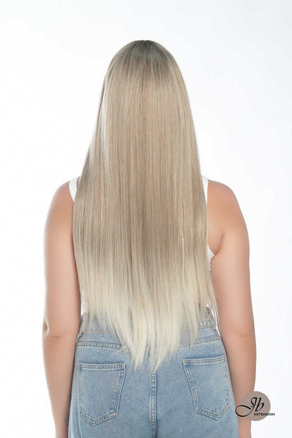 JBEXTENSION 28 Inches Long Straight Mix Blonde Wig With Bangs MANDY