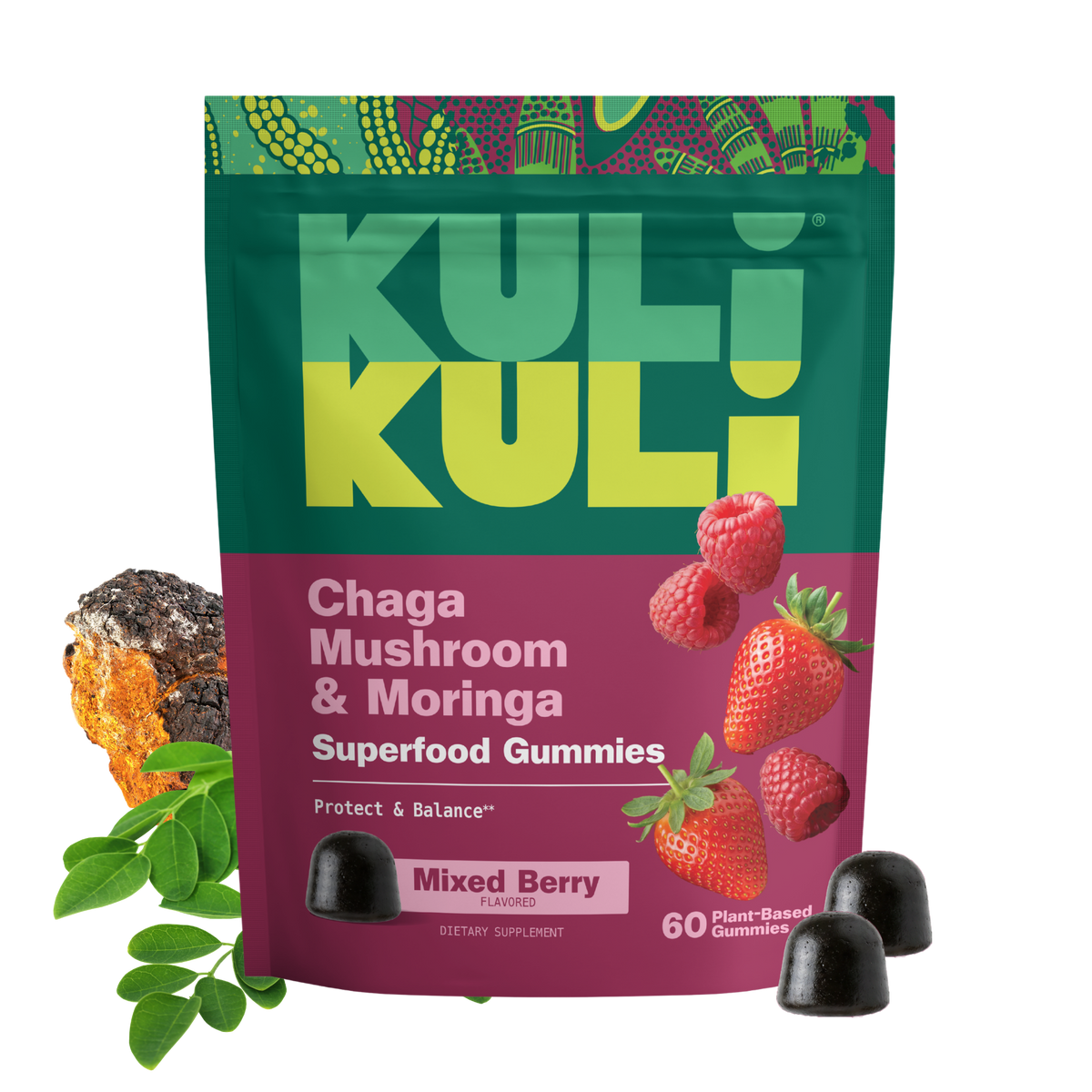Chaga & Moringa Gummies for Balance