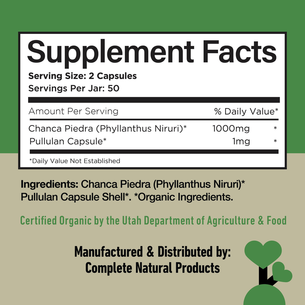 Organic Chanca Piedra Capsules