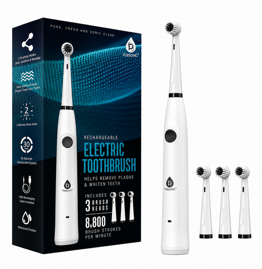 USB Rechargeable Electric Toothbrush – 8,800 Oscillations/Min, 3 Modes