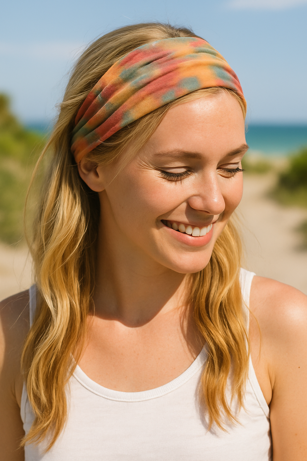 Rue - Wide Style  Tie-Dye Sports Wrap