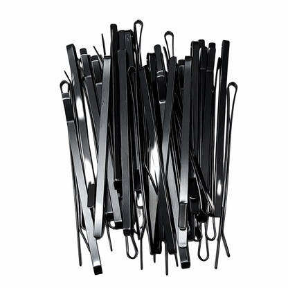 Horquillas metálicas planas profesionales en estuche (paquete de 40) 