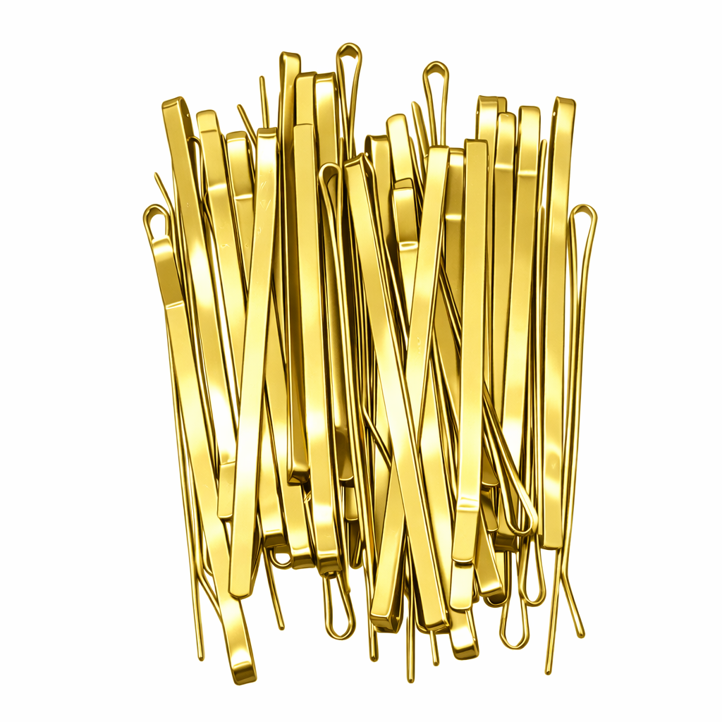 Horquillas metálicas planas profesionales en estuche (paquete de 40) 