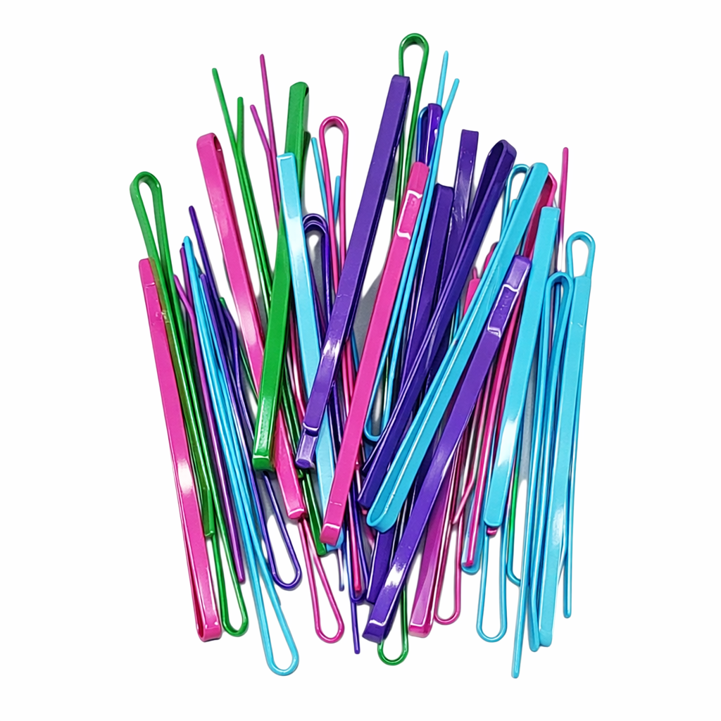 Horquillas metálicas planas profesionales en estuche (paquete de 40) 