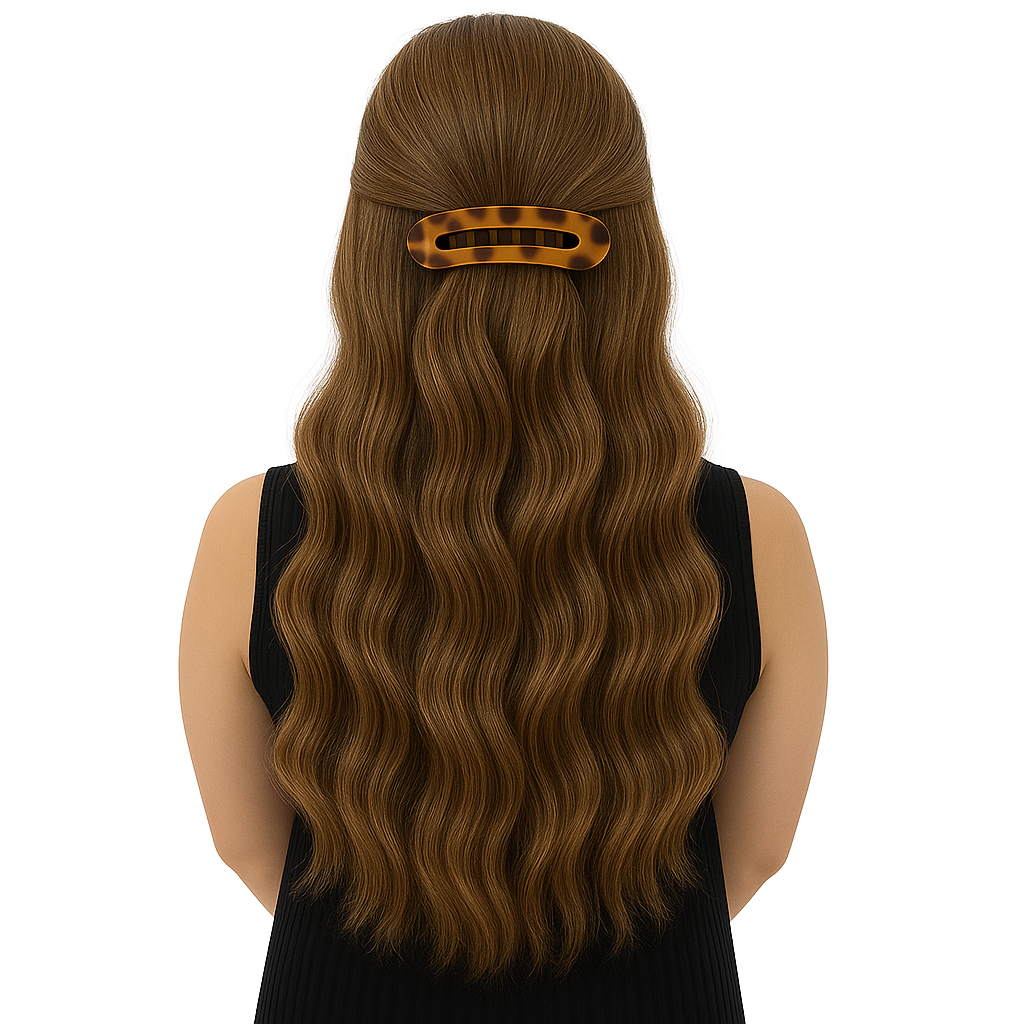 Oval Opulence Lay Flat Hair Clip - 2 Pack (Midnight Safari)