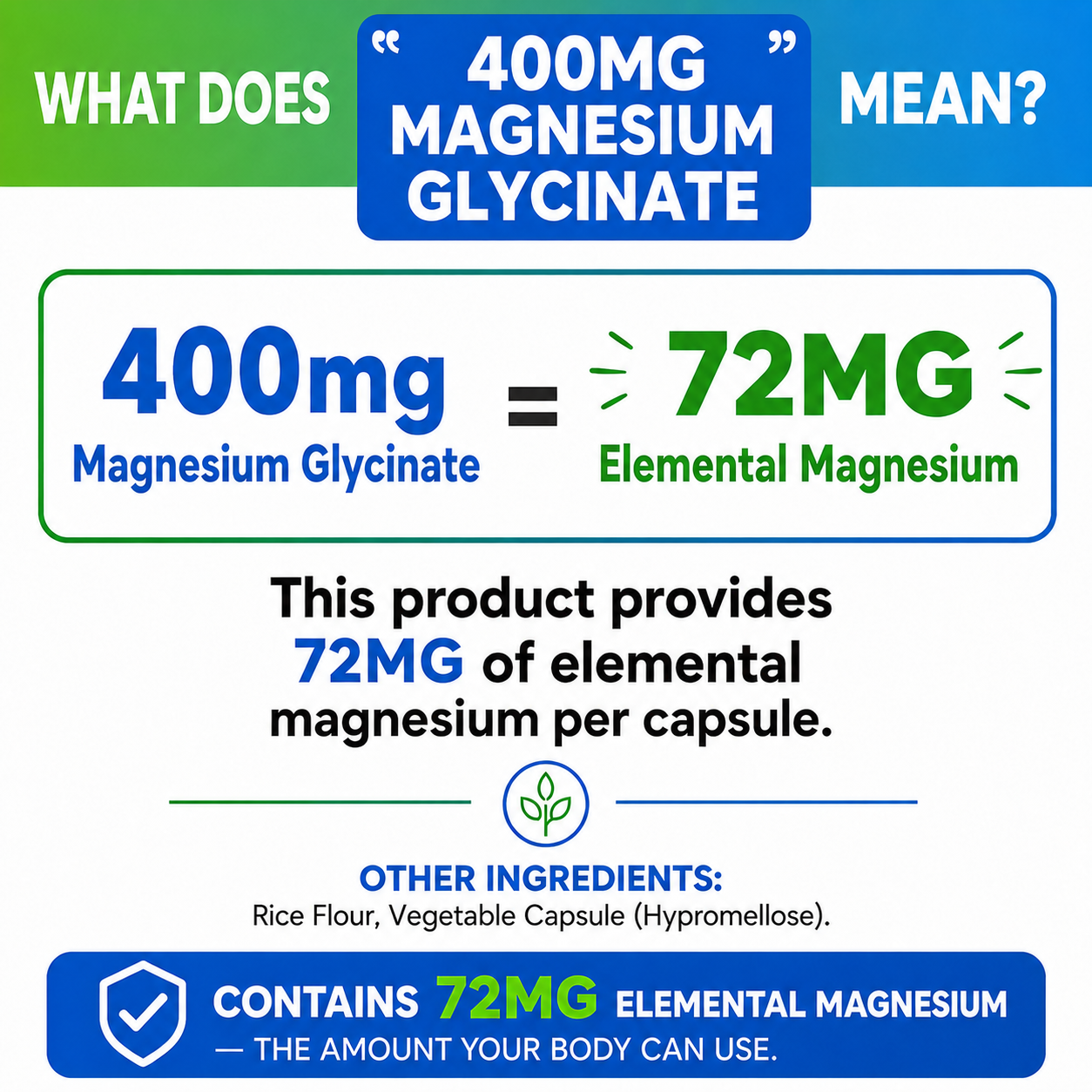 Magnesium Glycinate  – 240 Capsules – High Absorption Magnesium Supplement  – Gentle on Stomach – Made in USA