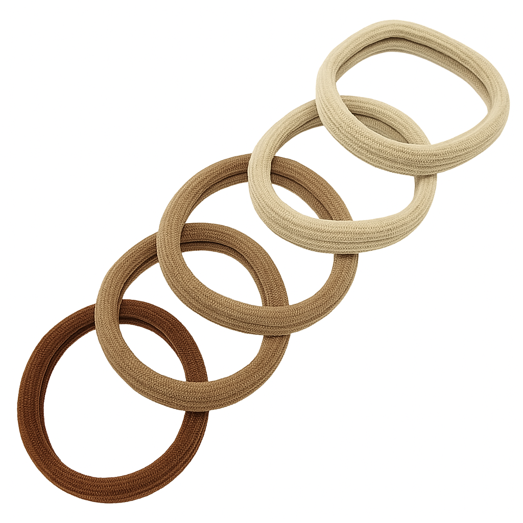 Gentle Cotton Comfort Hair Ties in Cylinder (5pc)