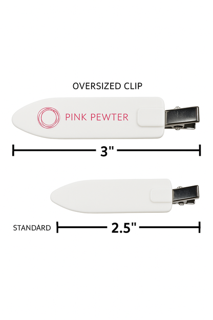 Oversized Creaseless Hair Styling and Sectioning Clips - 3pk (Pink Pewter)