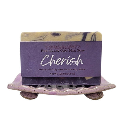 Jabón natural de leche de cabra | Cherish - Delicioso aroma floral