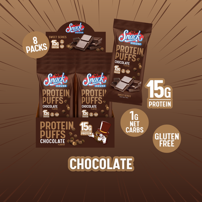 Bocadillos proteicos de chocolate - Porción individual - Caja de 8 