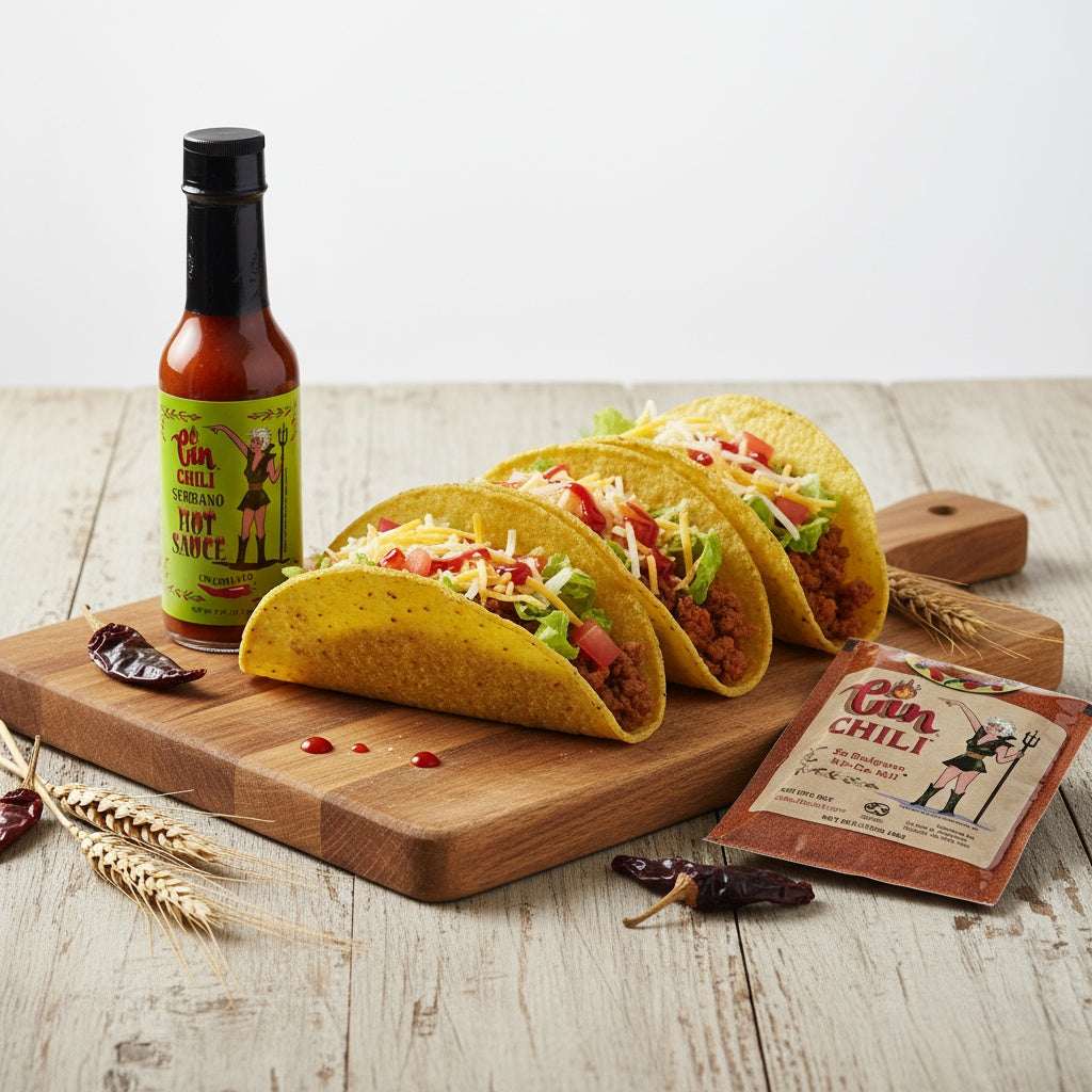 Cin Chili Seasoning & Serrano Hot Sauce Combo